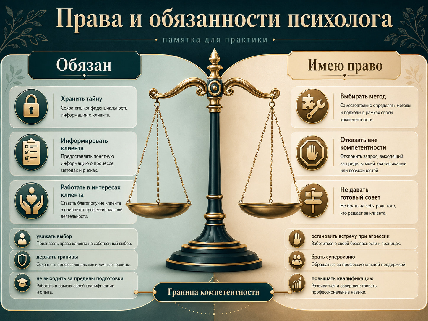 права и обязанности психолога