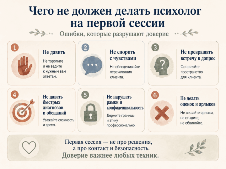 чего не должен делать психолог
