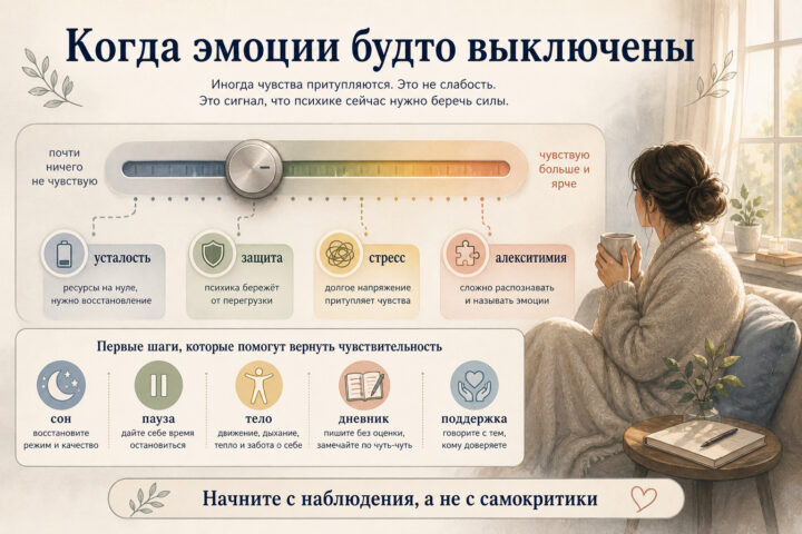 Что если не чувствуешь эмоций: алекситимия или временная эмоциональная заморозка
