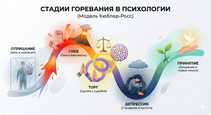 стадии горевания в психологии