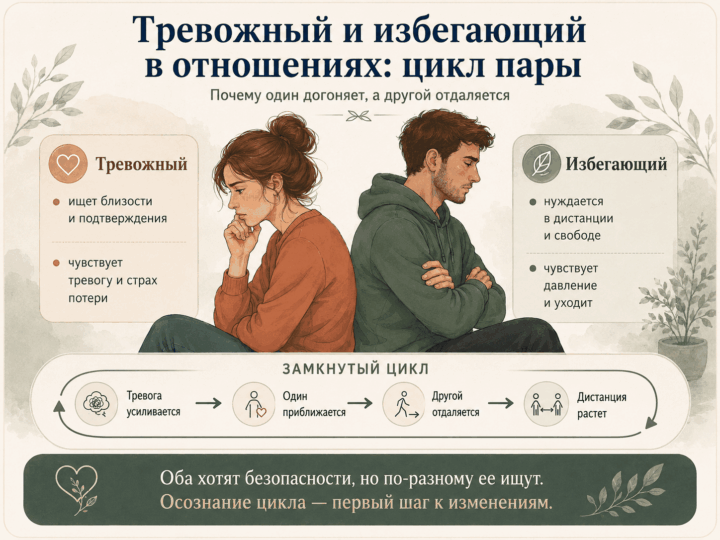 тревожный и избегающий в отношениях